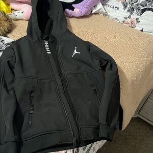 Jordan Black Full-Zip Hoodie with White Logo